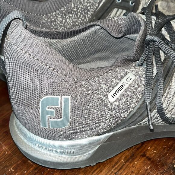 FootJoy Men's Hyperflex Stratofoam Gray lightweight Soft Spike Cleat Golf Shoes - Picture 2 of 7